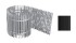Mřížka Elox černý dural s okrajovou lištou L Boki PML 180 x 1000